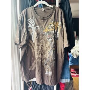 Vintage Y2K Animal Planet TV Show Promo 90s 2000s Tiger Shirt Mens Size XL